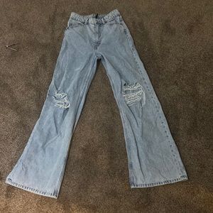 Wide leg blue jeans that are like new from H&M